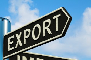 Export Or Import Directions On A Signpost